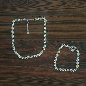 Pura Vida Yellow and White Necklace Set